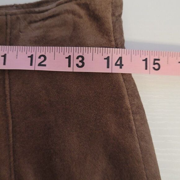 Evan Davies Brown Leather Skirt - Picture 4 of 5